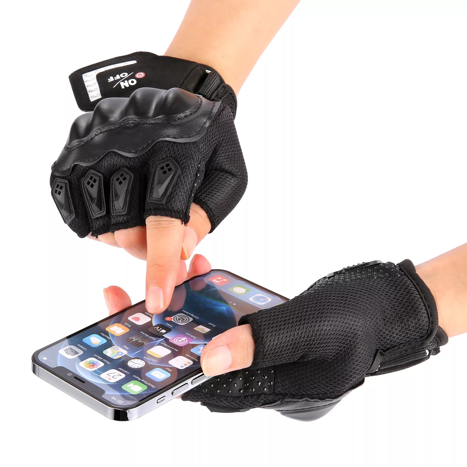 vanpowers Introducing automatic induction cycling electric bicycle knitted gloves. These gloves intelligently recognize your turning direction while riding, causing the warning light to flash and alert pedestrians behind you. This feature enhances safety during your ride.