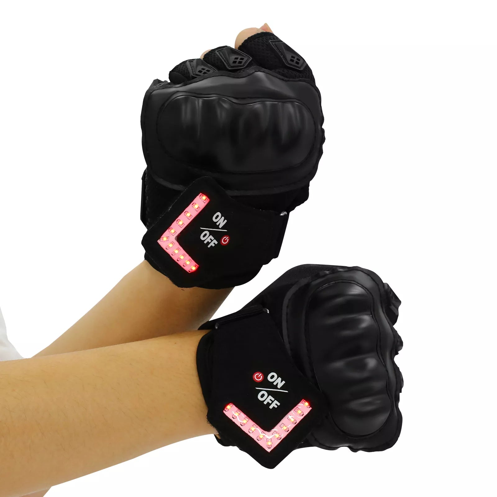 vanpowers Introducing automatic induction cycling electric bicycle knitted gloves. These gloves intelligently recognize your turning direction while riding, causing the warning light to flash and alert pedestrians behind you. This feature enhances safety during your ride.